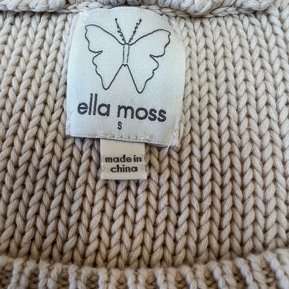 ELLA MOSS 3/4LENGTH BELL SLEEVE SWEATER SZ-S IVORY COLOR GREAT CONDITION 😍 - Picture 4 of 6